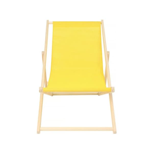 Set med 2 träfåtöljer "Chilienne" - 107 x 56.5 x 81 cm - Gul