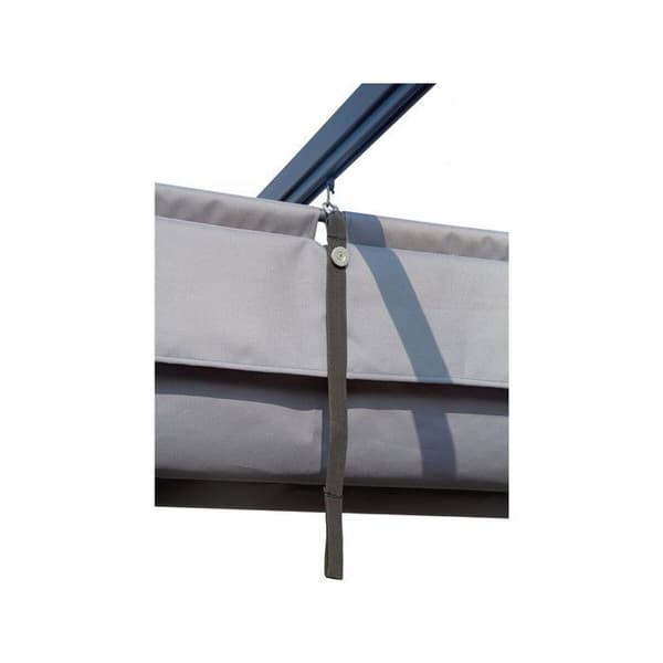 Metallpergola med infällbart tak - 3 x 4 m - Grå