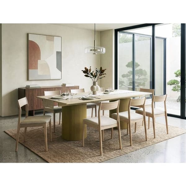 Oval spisebord i træ "Zénith" - 180 cm - 8 pladser - Beige