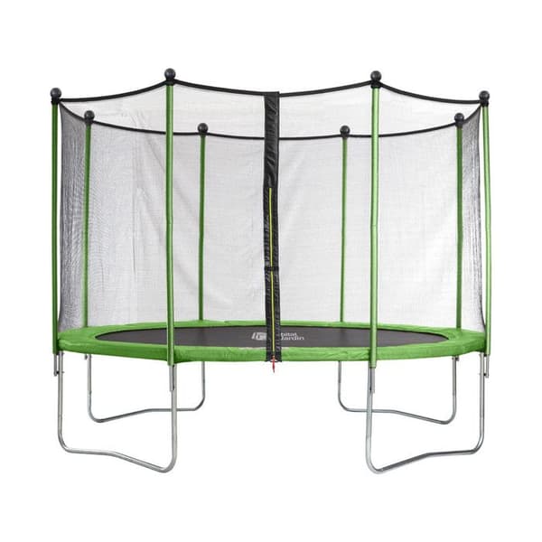 Trampolin "Yoopi" - Ø 3,65 m - Med nät + stege + överdrag + förankringskit
