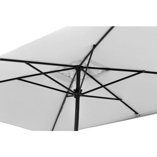 Rektangulärt lutbart parasoll - Grått aluminium - 2x3 m