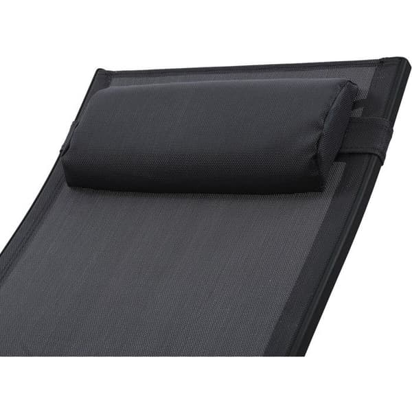 Set med 2 solstolar i aluminium Beauty "Phoenix" - Svart