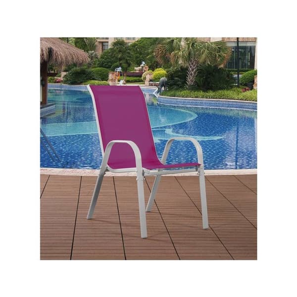 Trädgårdsstol Textilène "Cordoba" - Phoenix - Rosa - 4-pack