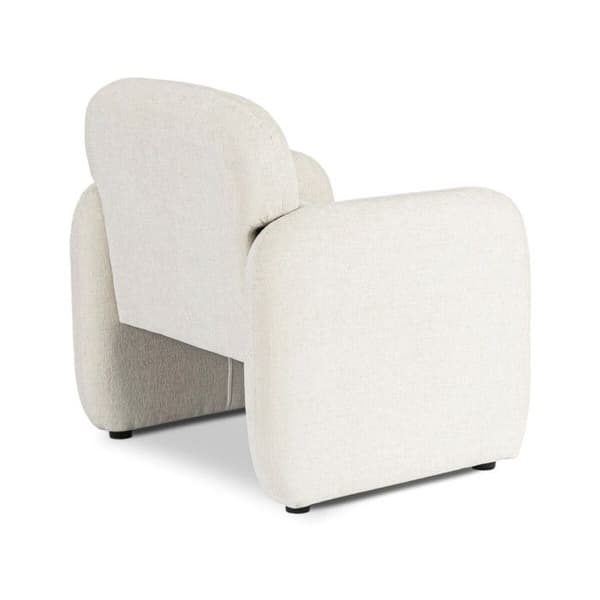 Kankainen lounge-tuoli "Cozmo" - 78 x 79 x 77 cm - Kermainen