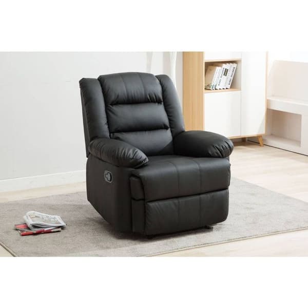 Fåtölj relax "Buckingham" - 85 x 93 x 100 cm - Svart