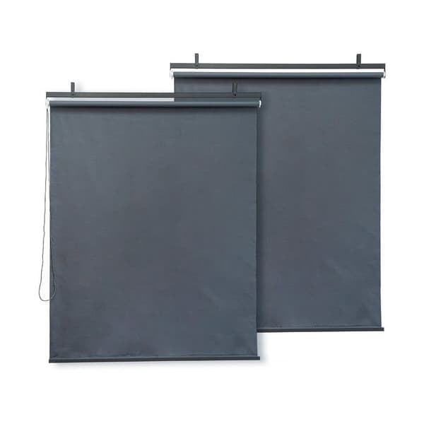 Set med 2 utdragbara pergolastänger - 124 x 225 cm - Antracitgrå