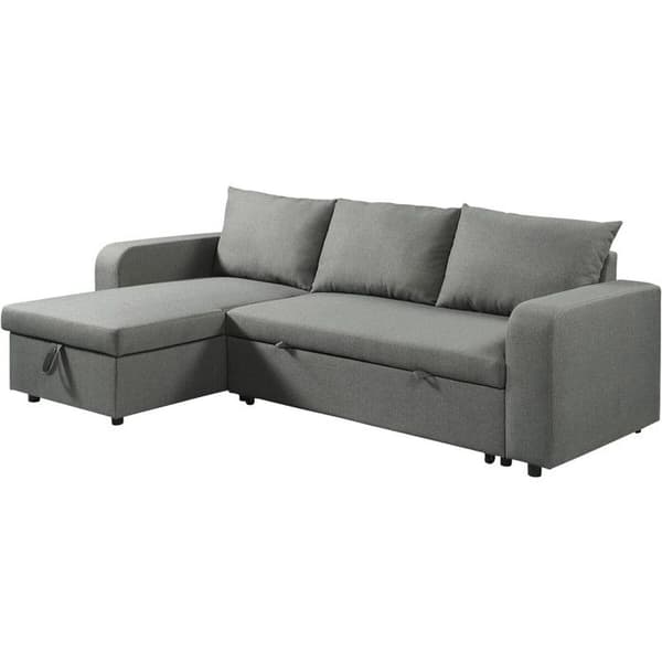 Vinkelsofa, vendbar/konvertibel i stof "Victor" - 3 pladser - Grå