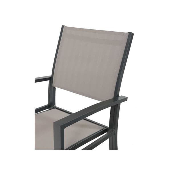 Trädgårdsfåtölj "Tropic" Alu/Textilene - Phoenix - Taupe - Set om 2