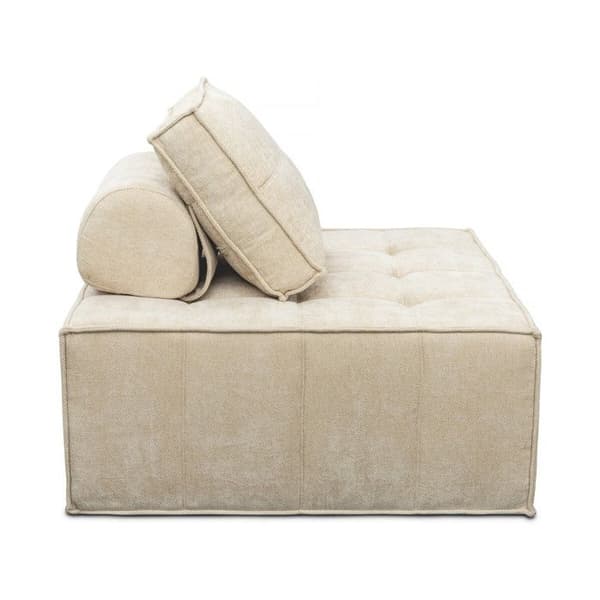 Set med 3 modulära fåtöljer till soffan i texturerad tyg "Velluto" - Beige