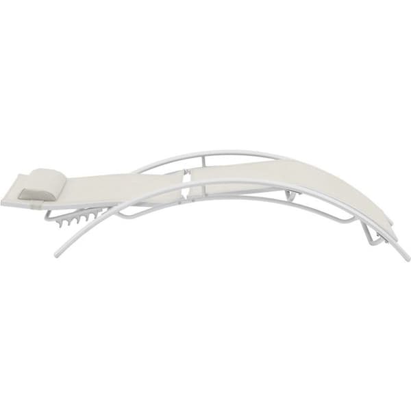 "Beauty" solstol i aluminium - Phoenix - Ecru - Set om 2