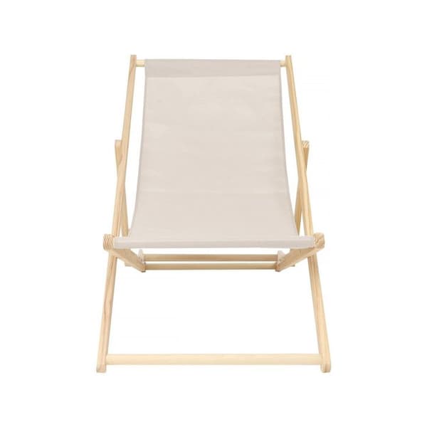 Set med 2 träfåtöljer "Chilienne" - 107 x 56.5 x 81 cm - Ecru