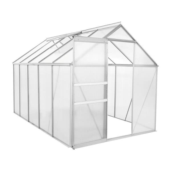 Polykarbons växthus 310 x 190 x 195 cm "Basilic" - 5,89 m² - Grå