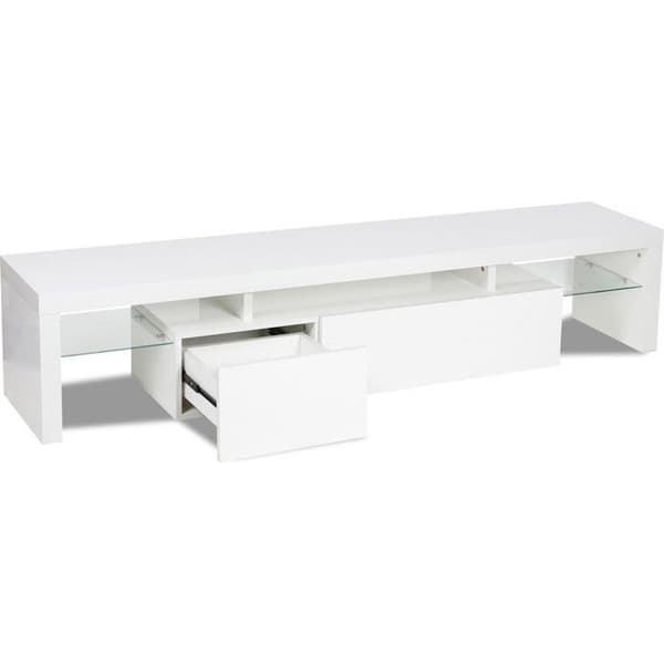 TV-möbel LED lackerad "Tina" - 187.5 x 34 x 38 cm - Vit