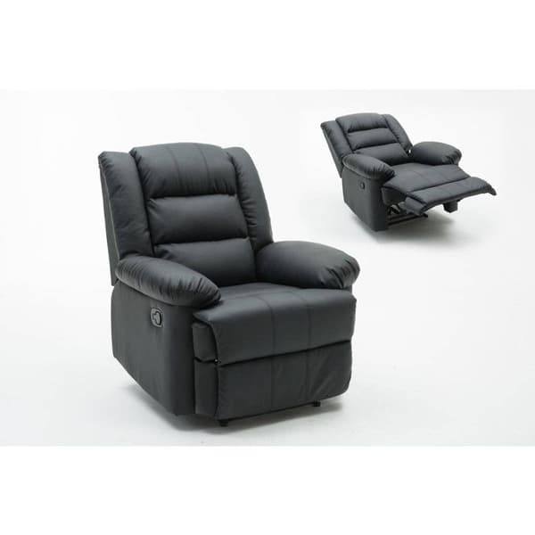 Fåtölj relax "Buckingham" - 85 x 93 x 100 cm - Svart
