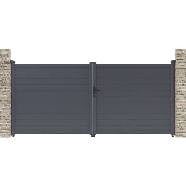 Aluminiumportal "Marc" - 349,5 x 155,9 cm - Grå