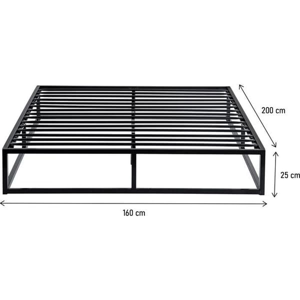 Metal sengestel 160 x 200 cm - Sort