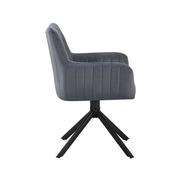 Set med 2 stolar i tyg "Pharell" - 60 x 61 x 91 cm - Grå