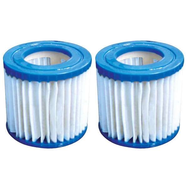Poolfilterpatroner O Blue kompatible AC 90576 sæt med 2 7,9 cm 8,2 cm