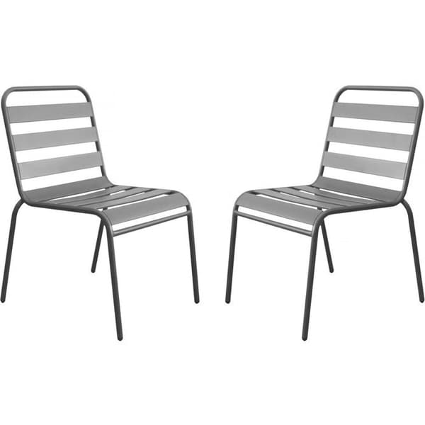 Set med 2 stapelningsbara trädgårdsstolar "Bilbao" - Taupe