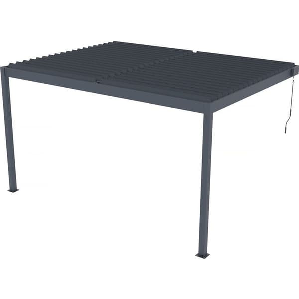 Aluminiumpergola "Windsor" - Mörkgrå - 3 x 4 m
