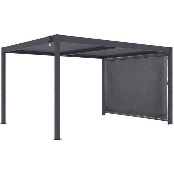 Bioklimatisk pergola med aluminiumskydd "Windsor" - 3 x 4 m - Grå