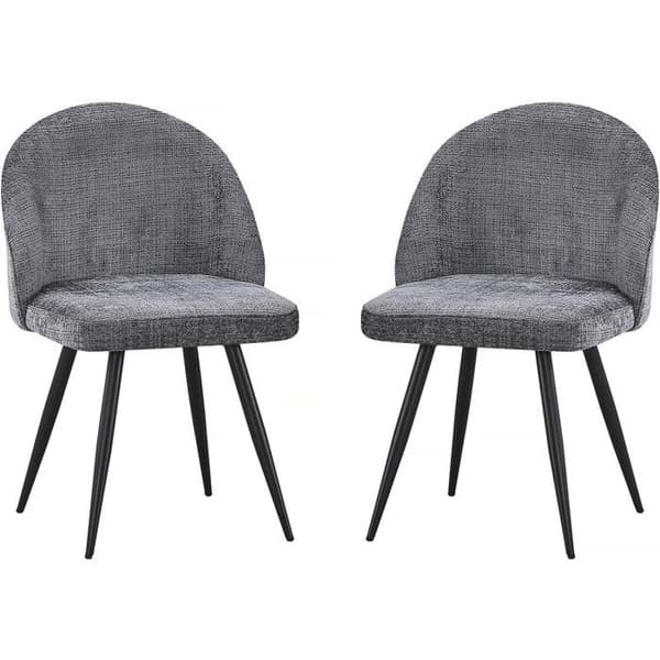 Set med 2 tygstolar "Samuel" - 53 x 51 x 82 cm - Grå