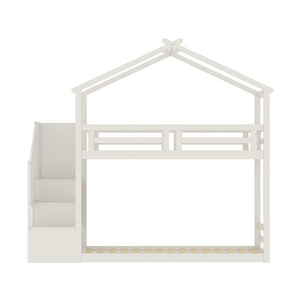 Köksbädd med trätrappa "Oriana" - 90 x 190 cm - Beige