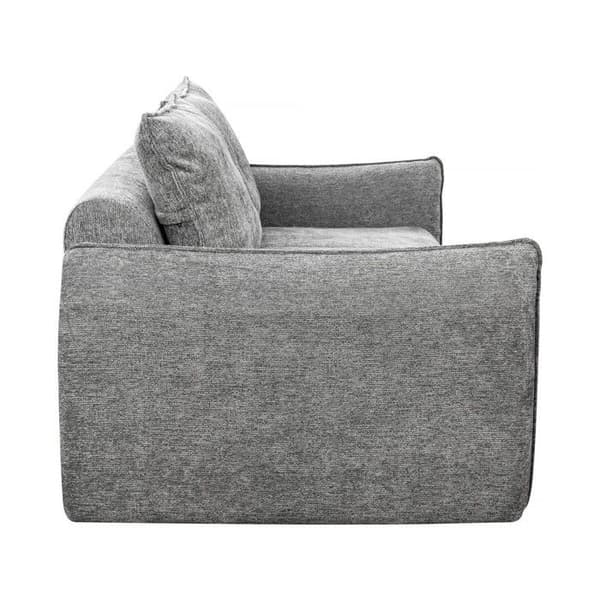 Rätt soffa i texturerat tyg "Silvano" - 3 platser - Grå