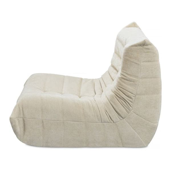 Textilklädd fåtölj "Velasca" - 95 x 100 x 75 cm - Beige