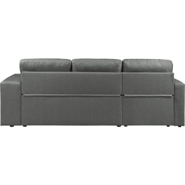 Vinkelsoffa konvertibel/reversibel tyg stil bubble "Axel" - 3 platser - Grå