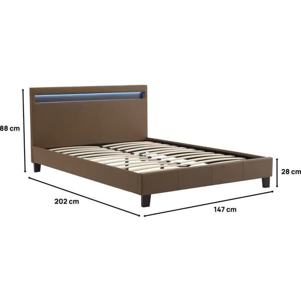 Belyst LED "Maria" - 140 x 190 cm - Taupe