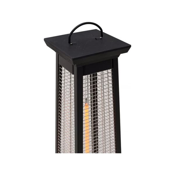 Stråluftande kolfiber elvärmare "Volcano" - 2000W - Svart
