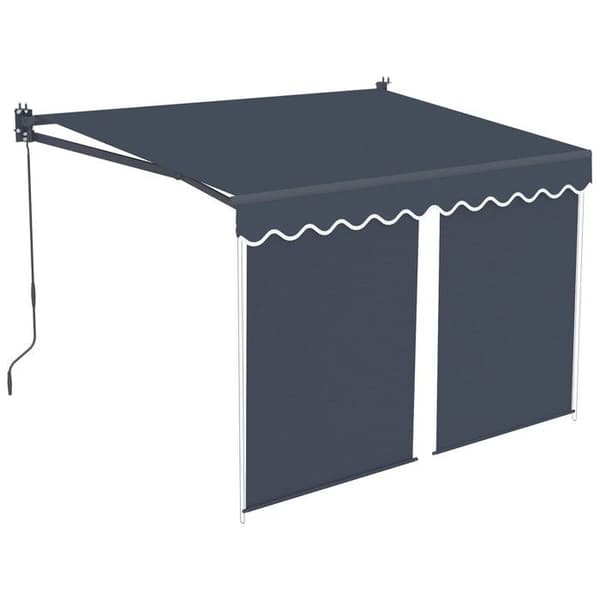 Butik med aluminiumskärm 2 x 3 m "Shadow" - Antracitgrå