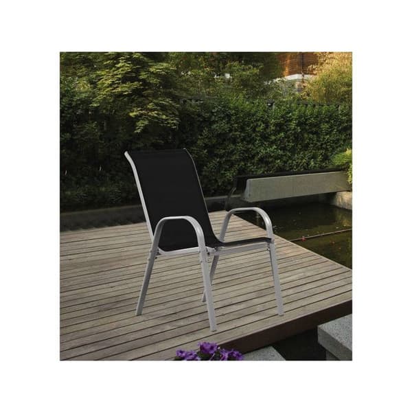 Trädgårdsstol Textilène "Cordoba" - Phoenix - Svart - 4-pack