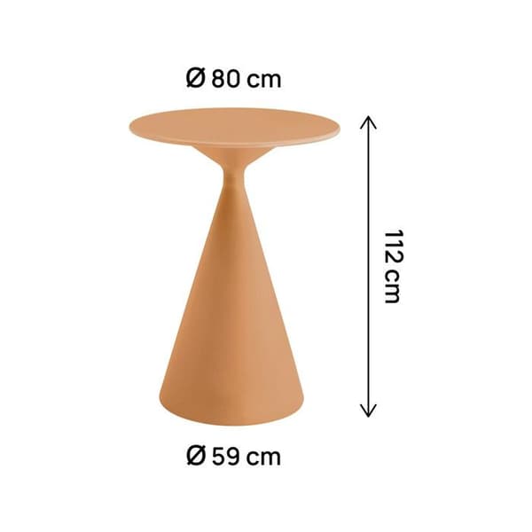 Trädgårdsbord i metall "Néora" - Orange