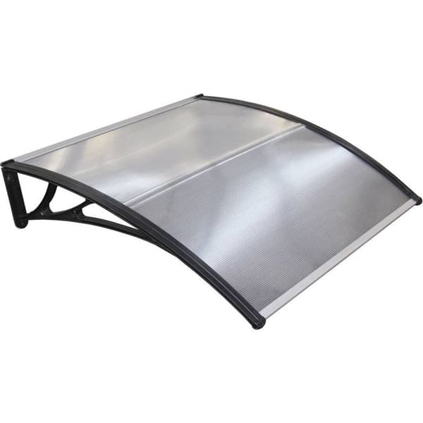 Markise-døroverdækning Para sort polycarbonat 120 x 120 cm