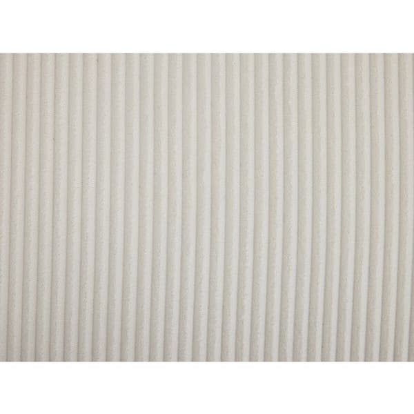 Puff i ribbat sammet "Medellin" - Beige - 85 x 85 x 72 cm
