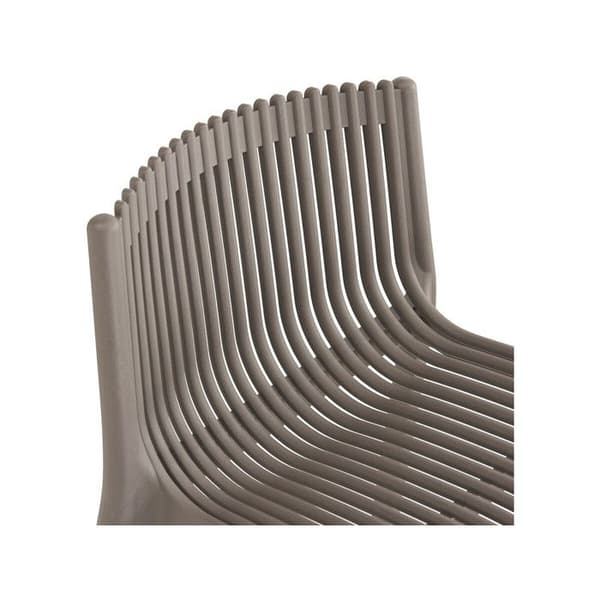 Set med 2 stapelbara plastbarstolar "Néora" - Taupe