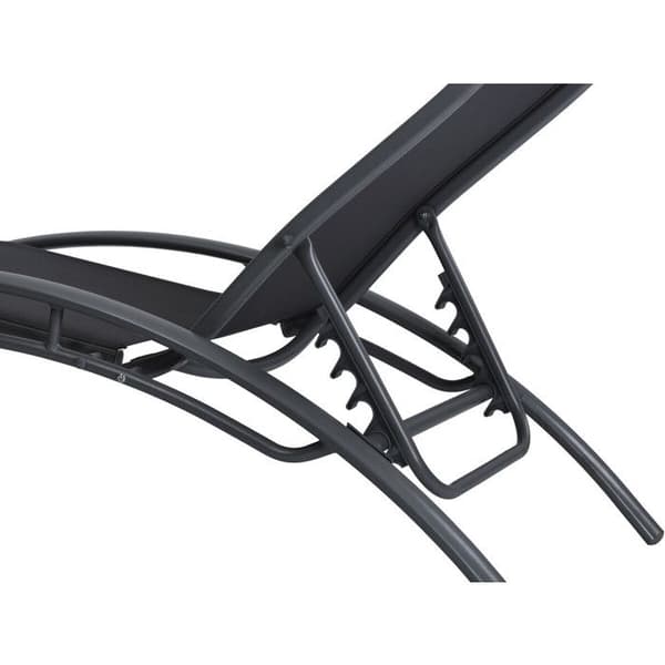 Set med 2 solstolar i aluminium Beauty "Phoenix" - Svart