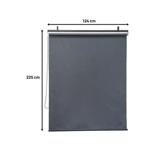 Set med 2 utdragbara pergolastänger - 124 x 225 cm - Antracitgrå