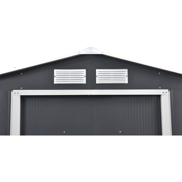 Metalldrinkhus - "Vegas" - 7.06 m² med solpaneler - Grå