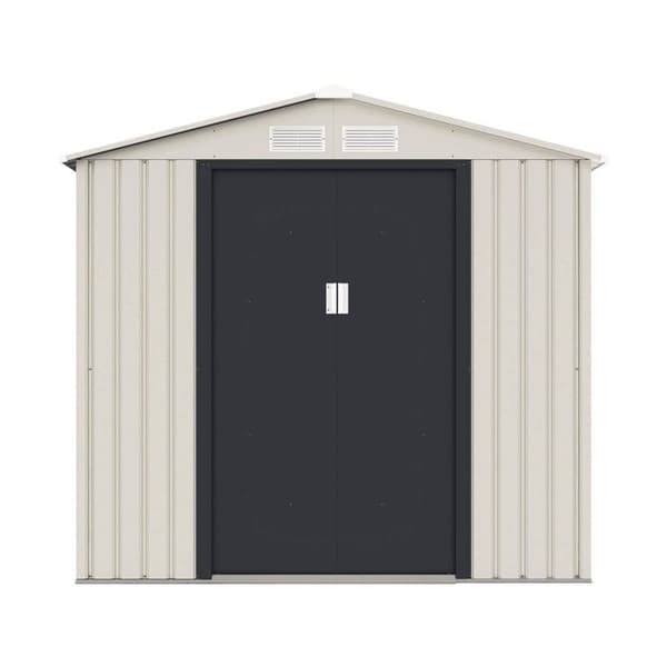 Trädgårdsbod i metall "Nebraska" - 2,71 m² - Beige/grå antracit