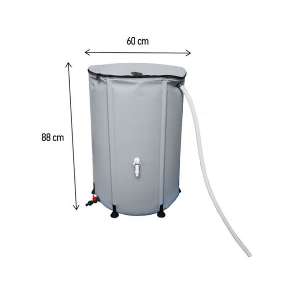 Flexibel PVC-vattensamlare 250 L - Grå