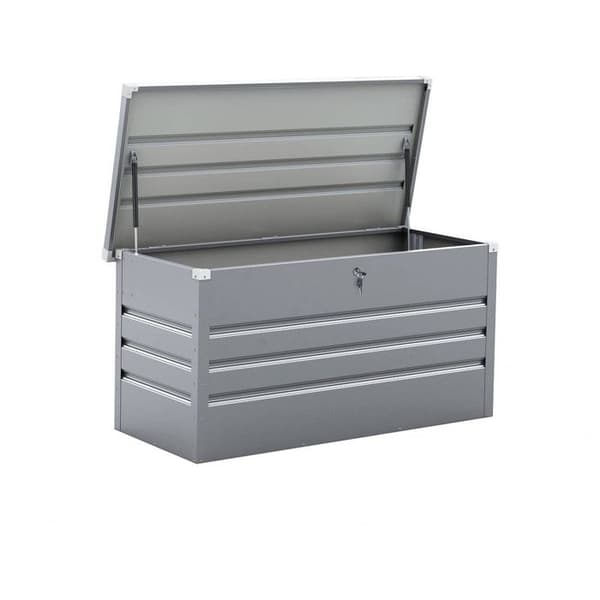 Metal Havekiste "Store" - 480L - Sølv