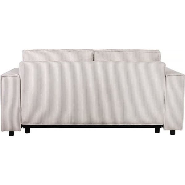 Rätt soffbed i ribbad sammet "Montaigne S" - 2 platser - Beige