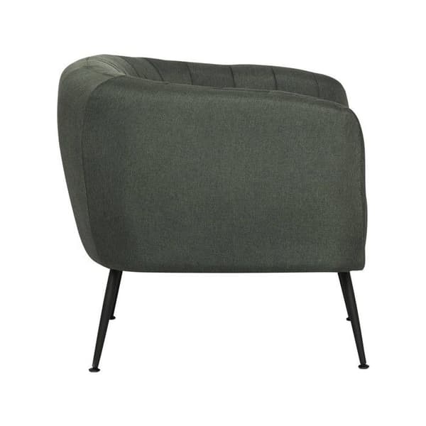 "Diana" tygfåtölj - 1 sits - Mörkgrå