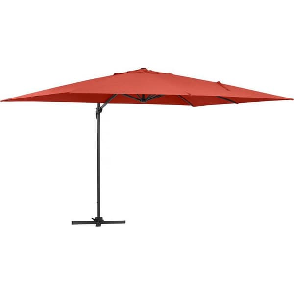 Parasol trädgård av aluminium "Sun 4" - Rektangulär - 3 x 4 m - Röd - Vikter ingår