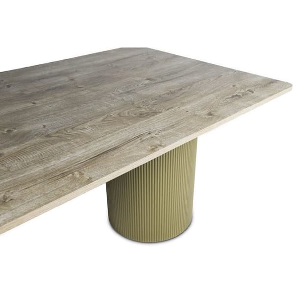 Oval matbord i trä "Zénith" - 180 cm - 8 platser - Beige
