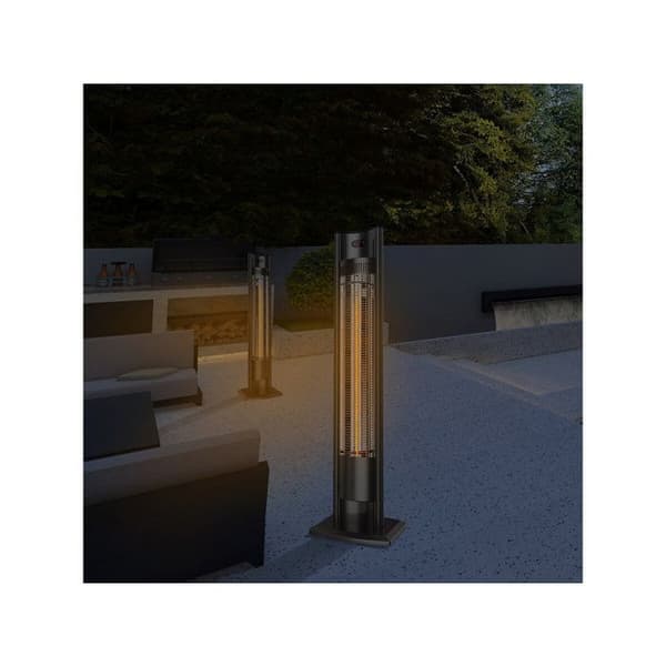 Radiant elvärme "Tornado" - 2000W - Svart