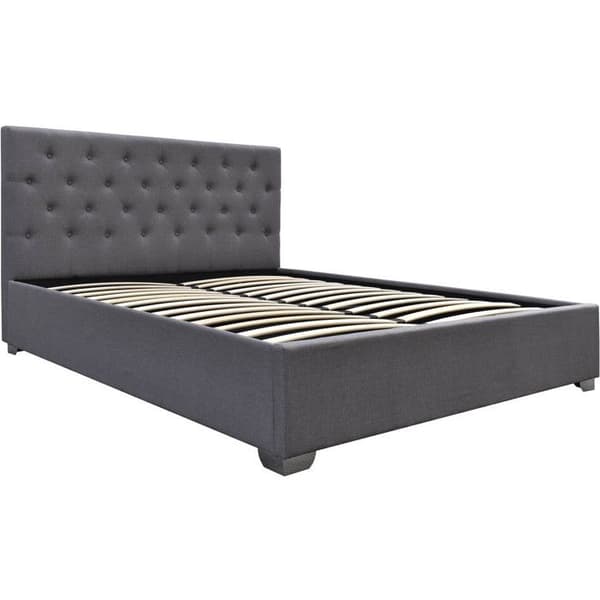 Dubbel säng med förvaringslåda "Tino" - 160 × 200 cm - Grå